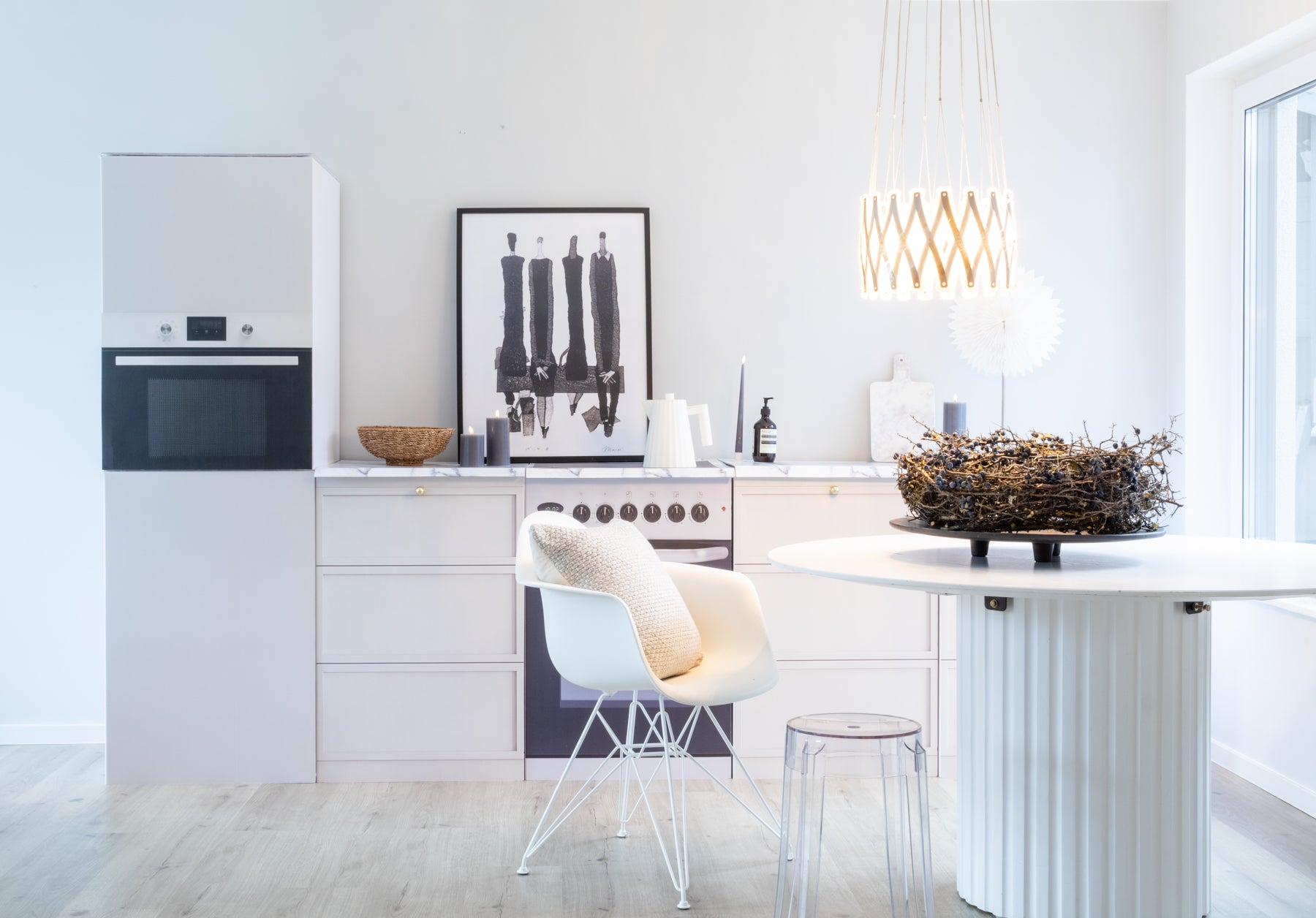 Küchenattrappe AIK Beige | Modul für Pappküche