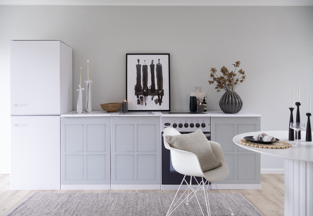 Home Staging Küchenpaket – Basis 300 cm (6 Farbvarianten als Pappküche)
