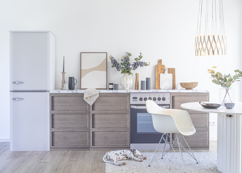 Home Staging Küchenpaket – Basis 300 cm (6 Farbvarianten als Pappküche)