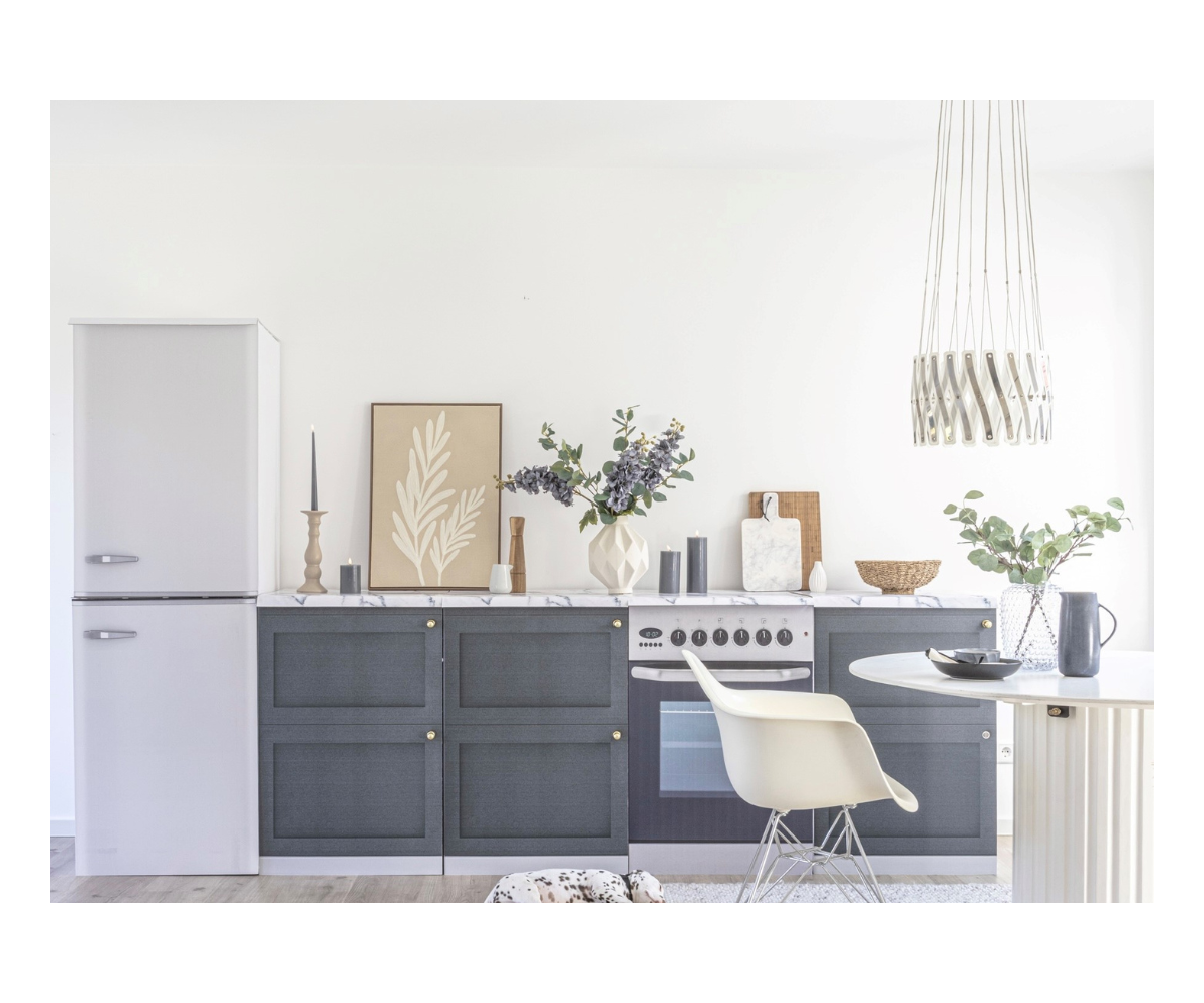Home Staging Küchenpaket – Basis 300 cm (6 Farbvarianten als Pappküche)