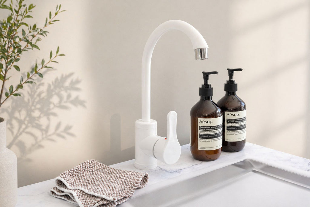 Küchenmodul mit Spülbecken & Armatur – Home Staging Komplett-Set (5 Farben)